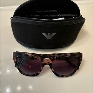 Emporio Armani Brown Sunglasses with Tortoiseshell Frame